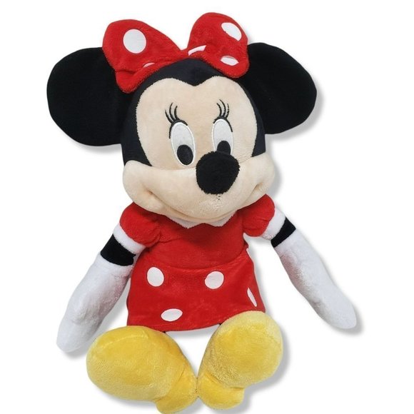 Disney Other - Free Disney Minnie Mouse Plush Doll Red Dress Yellow Shoes 15” Inches